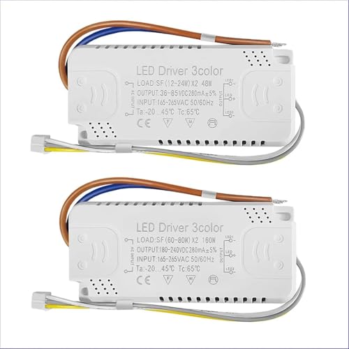 LED Driver 12-80W SMD PCB Light Ceiling Power Supply 3 Color 3Pin Lighting Transformers Input AC220V((12-24W)-2) von EJZEIXKUV