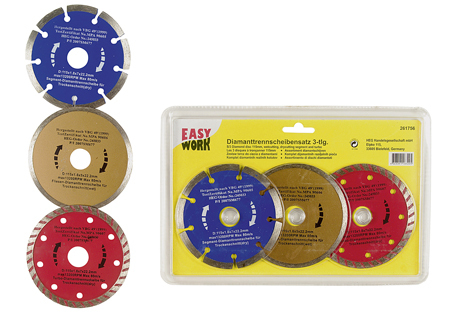 Diamanttrennscheibensatz 3-tlg., 115mm von EK/servicegroup