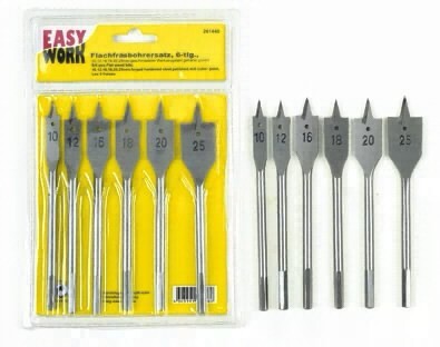 Easy Work Flachfräsbohrersatz 6teilig, von EK/servicegroup