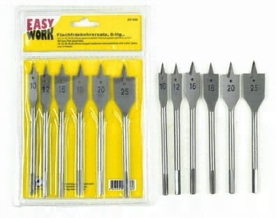 Easy Work Flachfräsbohrersatz 6teilig, von EK/servicegroup
