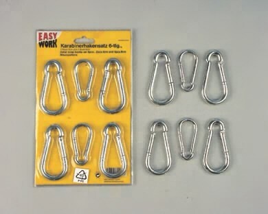 Karabinerhakensatz, 6-tlg., Karabinerhakensatz, 6-tlg., von EK/servicegroup