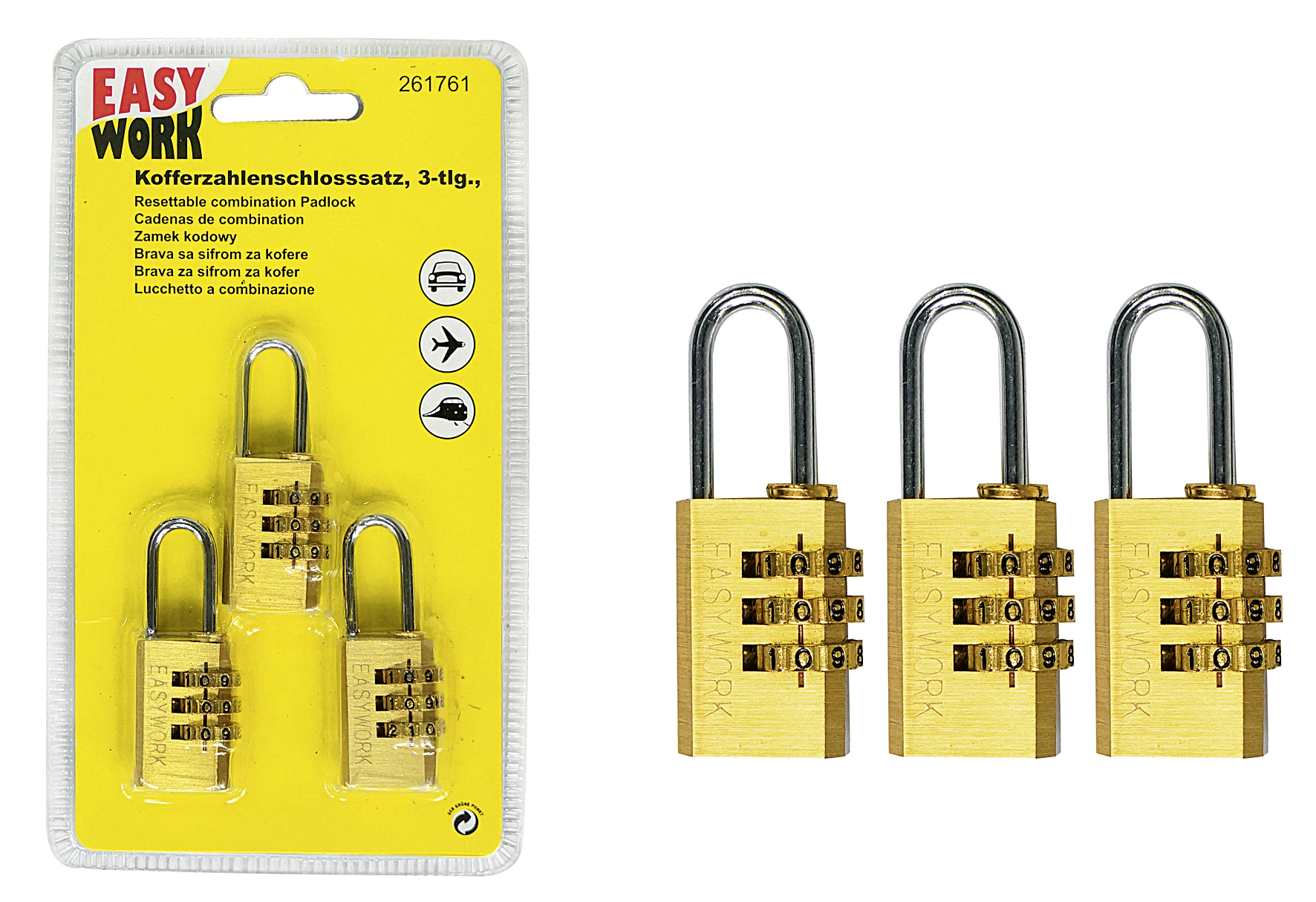 Kofferzahlenschlosssatz Kofferzahlenschlosssatz von EK/servicegroup