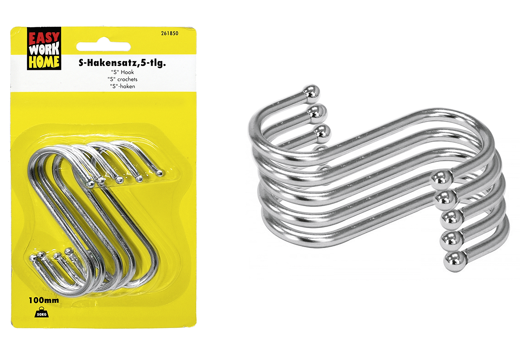 S-Hakensatz 5-teilig, 10mm S-Hakensatz 5-teilig, 10mm von EK/servicegroup