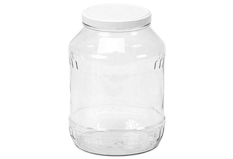 EK Germany Einmachglas Gurkenglas Glas / Metall TO 100, 2,65 l, 21 cm weiß, (1-tlg) von EK Germany