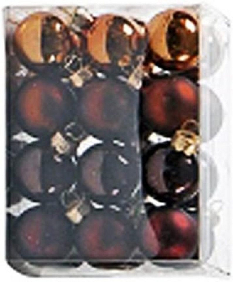 EK Germany Weihnachtsbaumkugel Glas-Kugel braun ø2,5cm 24st. (1 St) von EK Germany