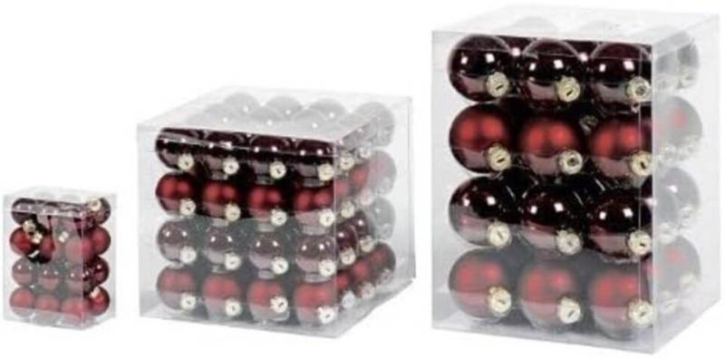 EK Germany Weihnachtsbaumkugel Glas-Kugel d.rot ø4cm 64st. (1 St) von EK Germany