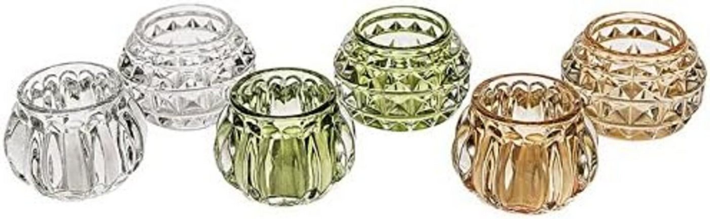 EK Germany Windlicht Windlicht 'Kristall' 7,4 cm farbig sortiert (1 St) von EK Germany