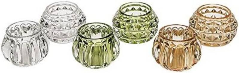 EK Germany Windlicht Windlicht 'Kristall' 7,4 cm farbig sortiert (1 St) von EK Germany