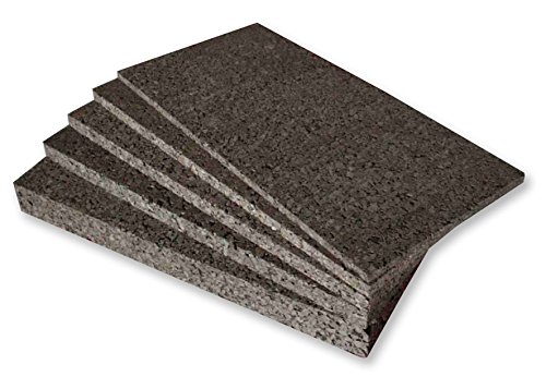 EKB-Isolierkork 1.000x500x20mm 7,5qm Schwarzkork, Dämmkork für Wärme- und Kältedämmung oder Gestaltung einer Terrarium Rückwand von EKB