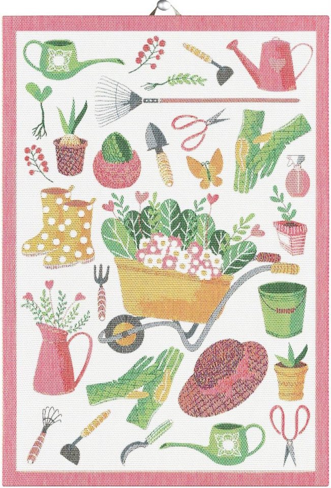 EKELUND MASTER WEAVERS 1692 Geschirrtuch Küchenhandtuch Greenery 35x50 cm, (1-tlg., 1 x Geschirrtuch), Pixel gewebt (6-farbig) von EKELUND MASTER WEAVERS 1692