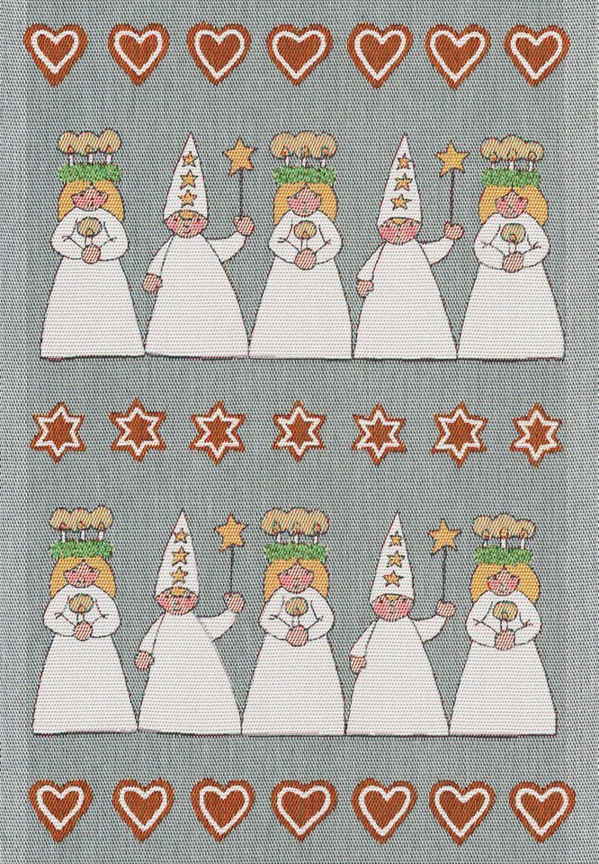 EKELUND MASTER WEAVERS 1692 Geschirrtuch Küchenhandtuch Luciamorgon 599 35x50 cm, (1-tlg., 1 x Geschirrtuch), Pixel gewebt (6-farbig) von EKELUND MASTER WEAVERS 1692