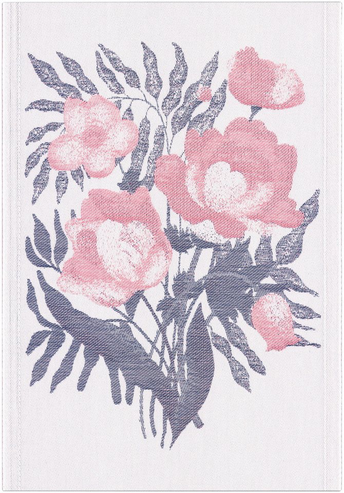 EKELUND MASTER WEAVERS 1692 Geschirrtuch Küchenhandtuch Rosendimma 001 35x50 cm, (1-tlg., 1 x Geschirrtuch), gewebt von EKELUND MASTER WEAVERS 1692