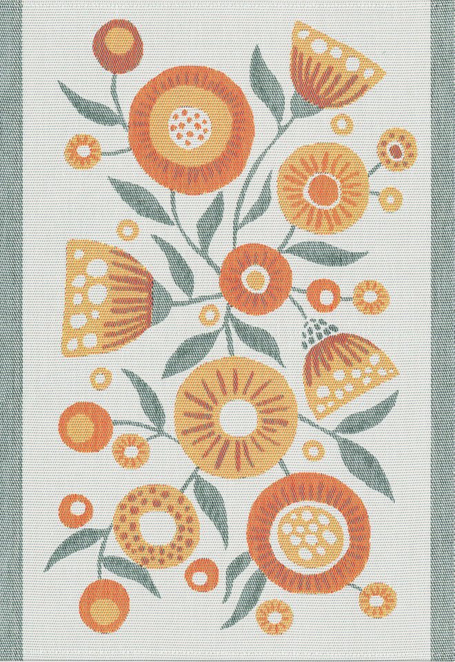 EKELUND MASTER WEAVERS 1692 Geschirrtuch Küchenhandtuch Solblomma 599 35x50 cm, (1-tlg., 1 x Geschirrtuch), Pixel gewebt (6-farbig) von EKELUND MASTER WEAVERS 1692
