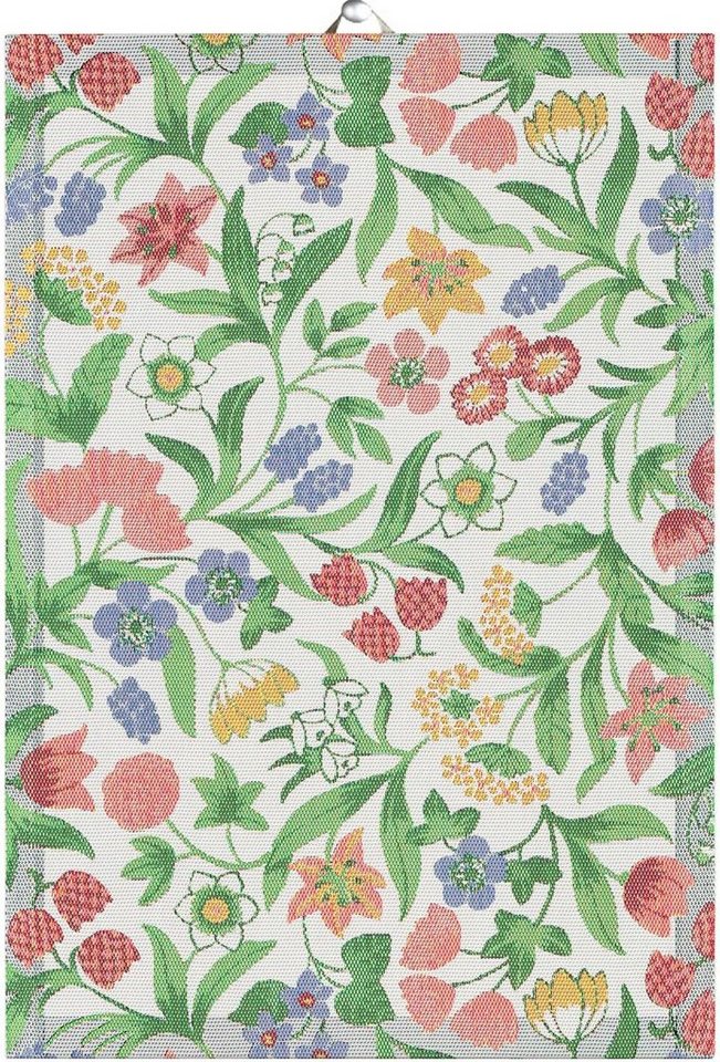 EKELUND MASTER WEAVERS 1692 Geschirrtuch Küchenhandtuch Springtime 35x50 cm, (1-tlg., 1 x Geschirrtuch), Pixel gewebt (6-farbig) von EKELUND MASTER WEAVERS 1692