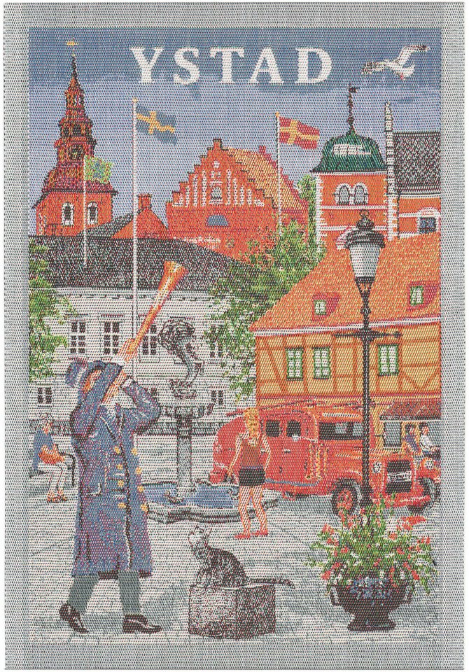 EKELUND MASTER WEAVERS 1692 Geschirrtuch Küchenhandtuch Ystad 599 35x50 cm, (1-tlg., 1 x Geschirrtuch), Pixel gewebt (6-farbig) von EKELUND MASTER WEAVERS 1692