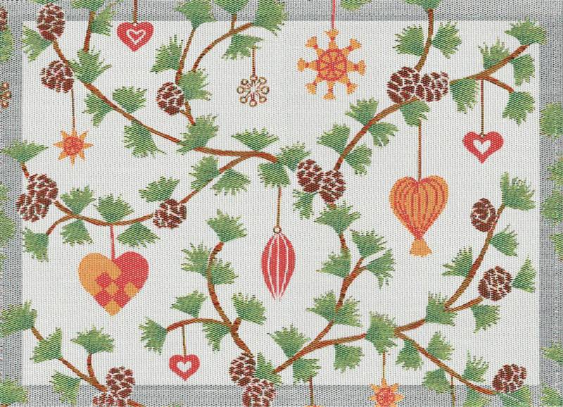 EKELUND MASTER WEAVERS 1692 Platzset Tischsets (2x Set) Julefröjd 599 35x48 cm, (Set, 2-St), unbehandelt von EKELUND MASTER WEAVERS 1692