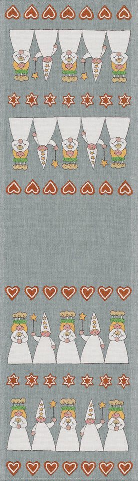 EKELUND MASTER WEAVERS 1692 Tischläufer Tischläufer Luciamorgon 599 35x120 cm, Pixel gewebt (6-farbig) von EKELUND MASTER WEAVERS 1692