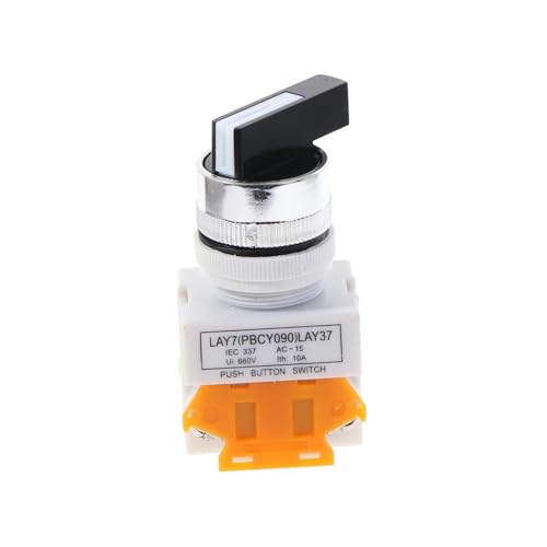 5Pcs 660V 10A NO NC DPST 2 Position Self Locking Rotary Push Button Switch EKFBQBGW von EKFBQBGW