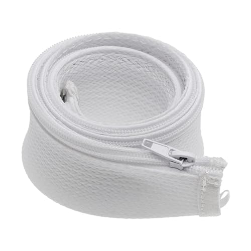 EKFBQBGW 1M 30mm Zipper Cable Sleeve Cover Flexible Wire Cord Hider Cable Management Organizer for Home Office Computer TV Desk (White) von EKFBQBGW