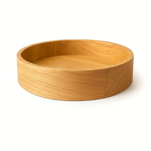 EKFJAELL dekorative Holzschale aus Eiche, perfekt zum Servieren, Dekorieren und Präsentieren - Snackschale Holz, Schlüsselschale, Bowl Schüssel, Dekoschale (150x30 mm) von EKFJAELL