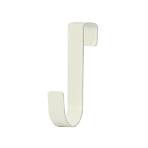 EKHNMTCM 2 stücke S-förmigen Metall Haken Schrank Tür Hängen Rack Gadgets Halter Regale Schrank Lagerung Organizer Bad Zubehör(White-2pcs) von EKHNMTCM