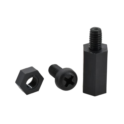 EKHNMTCM M2 M2,5 M3 M4 Nylon Motherboard Abstandshalter PCB Unterstützung Leiterplatte Säule Rack Säulen Abstandshalter Kunststoff Sechskantschraube Bolzen und Muttern-Set(10mm (30Set),M3 (Thread 6mm) von EKHNMTCM