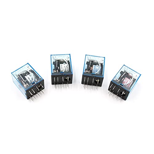 EKHOU ， MY2P HH52P MY2NJ Relais Spule Allgemeine DPDT Micro Mini Elektromagnetische Relais Schalter mit LED AC 110 V 220 V DC 12 V 24 V (Size : DC 24V) von EKHOU