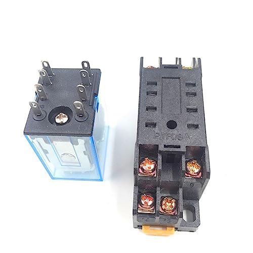 EKHOU 5Sets MY2P HH52P MY2NJ Relais Spule Allgemeine DPDT Micro Mini Elektromagnetische Relais Schalter mit Sockel Basis AC 110V 220V DC 12V 24V (Size : DC 12V) von EKHOU