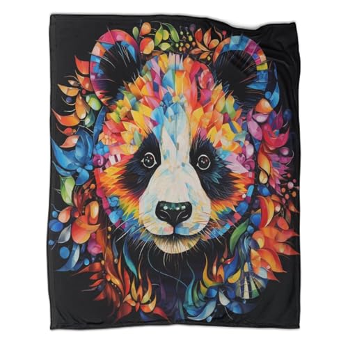 Bunter Bär Couchdecke 3D Druck AI Animals Fleecedecke Sofadecke Wohndecke Flauschig Warm Kuscheldecke Weichen Flauschig Bett Decken Tagesdecke Für Mädchen Jungen 60x80inch(150x200cm) von EKIDAZ