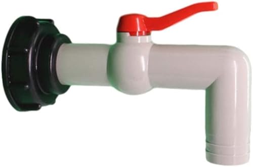 Auslaufhahn,Auslassventil IBC Tank Adapter Hochwertiges Kugelablassventil Schlauchanschluss Adapter S60 x 6 IBC Container Zubehör für IBC Regenwassertank (20mm) von EKKJNQ