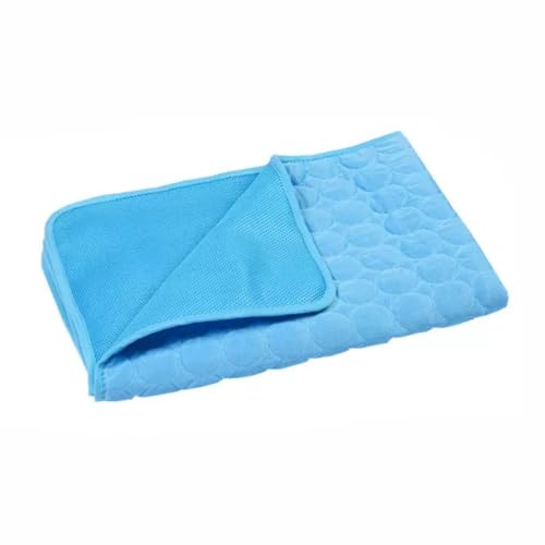EKKJNQ Cat Cooling Pad, Pet Non-Toxic Cooling Pad, Washable Pet Cooling Pad, Suitable for Indoor, Outdoor and Car (Blue,100X70CM) von EKKJNQ