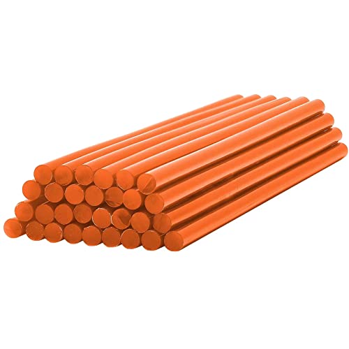 EKKJNQ Heißklebestifte, 30 Stück Bunte Heißklebestifte Heißklebestifte DIY Bastelklebestifte 7 x 200, 11x200 mm für Heißklebepistole (Orange 11mm) von EKKJNQ