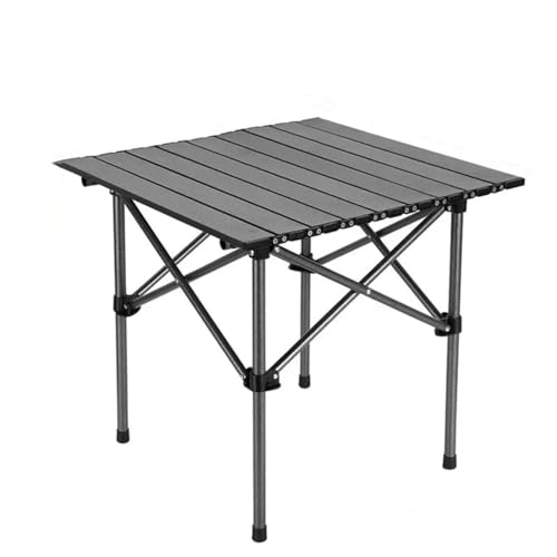 EKKJNQ Klapptisch und Stühle – Schwarz/Khaki, perfekt für Camping, Kabinen, Arbeitszimmer, Büro und mehr (in Mehreren Größen erhältlich) (Schwarz,55cmtable+4 Chairs) von EKKJNQ