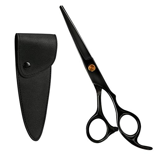 EKKONG Haarschere Friseurschere 6 Zoll,Haarschneideschere für Rostfreie Damen und Herren Präzisem Schnitt Bartschere (Flach Geschnittene Schere) von EKKONG