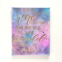 John Green Zitat 8x10In Leinwand von EKLetteringDesign