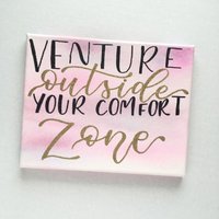 Komfortzone 8x10In Leinwand von EKLetteringDesign