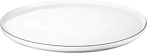 EKM Living ASA Essteller -oco- mit schwarzem rand OCOLIGNE D. 27 cm 2033113 ! Vorteilsset beinhaltet 2 x den genannten Artikel und Set mit 4 Edelstahl Strohhalme von EKM Living