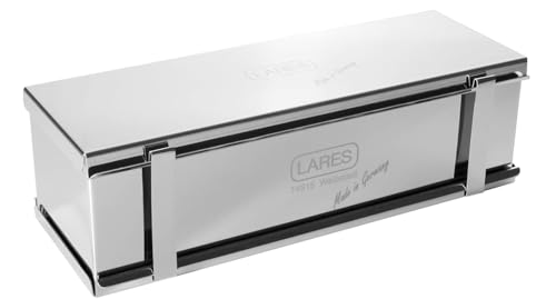 EKM Living Lares Toastbrotform/Brotbackform mit Teiler - für Toast, Kuchen, Vollkorn- oder Bananenbrot - Maße: 30 x 10 x 9 cm - Made in Germany + Gratis 4er Set Edelstahl Trinkhalme (Brotbackform) von EKM Living