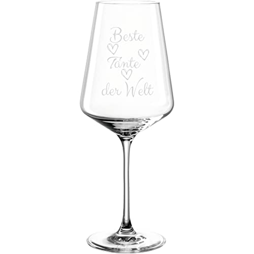 Leonardo Puccini Weinglas 560ml mit Gravur Beste Tante der Welt - Rot- & Weißwein – lustige Geschenkidee für Tante, Geschenk Muttertag, Geburtstagsgeschenk für Tante (Beste Tante) von EKM Living