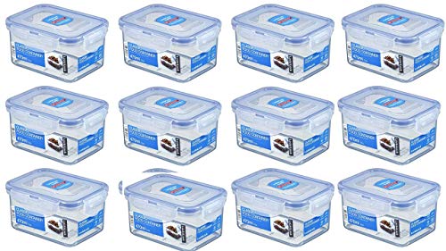 Lock & Lock 12er Set HPL807 Multifunktionsbox 470ml, Frischhaltebox, Vorratsdose + Gratis 4er Set Edelstahl Trinkhalme - Vorteilsset von EKM Living Lock & Lock 12er Set HPL807 Multifunktionsbox 470ml, Frischhaltebox, Vorratsdose + Gratis 4er Set Edelstahl Trinkhalme - Vorteilsset von EKM Living von EKM Living