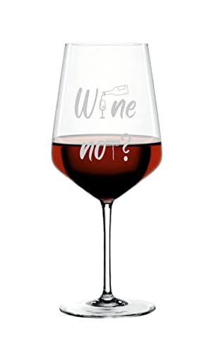 Spiegelau & Nachtmann Style Weinglas 630ml mit Gravur Wine not? - Rot- & Weisswein - Geburtstagsgeschenk für Frauen, Männer, Freundin & Freund (Wine not?, Style) von EKM Living