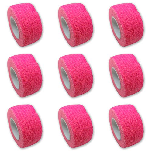 9er-Set Fingerverband | Pflasterverband | Pflaster ohne Kleber - in NEONPINK - 2,5cm x 4,5m - elastisch, wasserabweisend, kohäsiv 9er-Set Fingerverband | Pflasterverband | Pflaster ohne Kleber - in NEONPINK - 2,5cm x 4,5m - elastisch, wasserabweisend, kohäsiv von EKNA