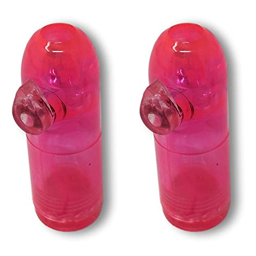 EKNA Dosierer Pulver - Snuff Bullet - Schnupftabak Katapult - Snuff Tube - Versch. Varianten - Snus Tabak Dose (2er-Set pink) von EKNA