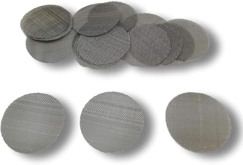 EKNA Einlegesiebe aus Stahl 100 stk. - fein - 30 mm - Pfeifensieb Edelstahl - Siebchen Pfeife - Sieb Edelstahl groß (100 Stk.) von EKNA