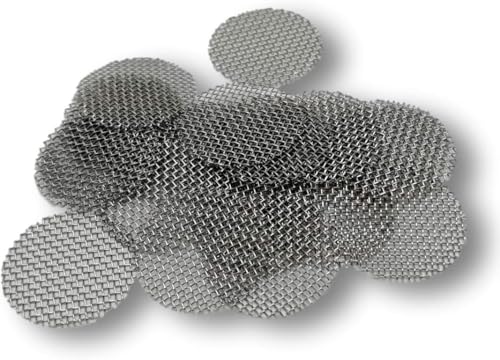 EKNA Einlegesiebe aus Stahl 200 stk. - grob - 30 mm - Pfeifensieb Edelstahl - Siebchen Pfeife - Sieb Edelstahl groß (200x Stk.) von EKNA