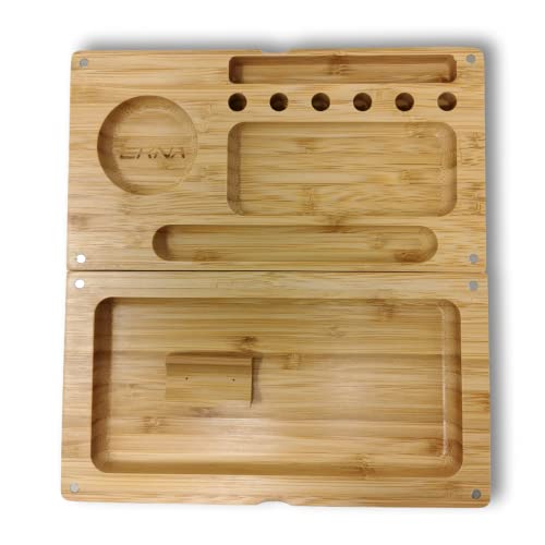EKNA Rolling Box - Stash Box - Rolling Tray Set - Dreh Box - Misch Schale 22x12x4cm magnetisch Verschließbar - Grinder Box (Version 2) von EKNA