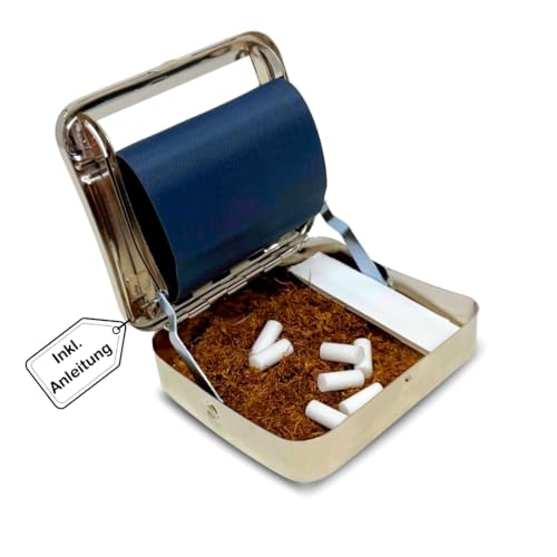 EKNA Zigaretten Rollbox - Tabak Drehmaschine - Rollbox Zigaretten drehen - Cigarette Roller - Zigaretten Dreher & Roller 70mm zur Aufbewahrung von Tabak, Filter & Paper (1x Rollbox) von EKNA