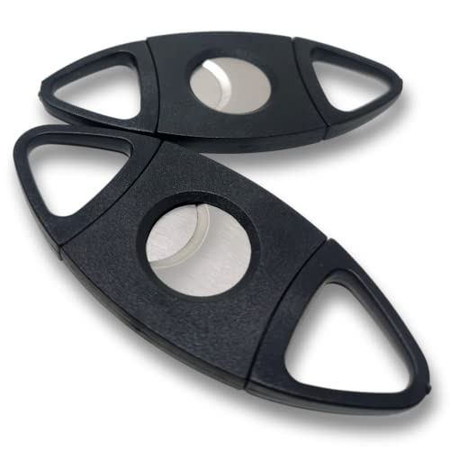 EKNA Zigarrenschneider Set - Zigarren Cutter 2 teilig - Cutter Zigarre - Zigarrenschere - Zigarrencutter für jede Art von Zigarre (2er-Set) von EKNA