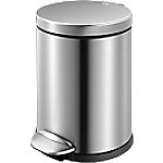 EKO Edelstahl Treteimer 5 L 21 (B) x 27,2 (T) x 29 (H) cm Silber von EKO