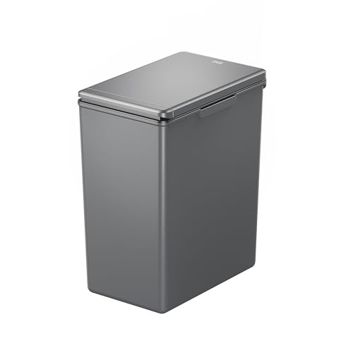 EKO Morandi Küchenabfalleimer, 20 l, mit berührungslosem Deckel und abnehmbarem Innenrand, idealer Kunststoffbehälter mit Interlock-Modular für die Küche, Recycling-Lösungen, Dunkelgrau EKO Morandi Küchenabfalleimer, 20 l, mit berührungslosem Deckel und abnehmbarem Innenrand, idealer Kunststoffbehälter mit Interlock-Modular für die Küche, Recycling-Lösungen, Dunkelgrau von EKO